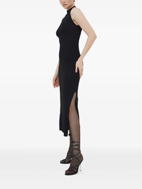 Klaudia ribbed split midi dress by IVY OAK