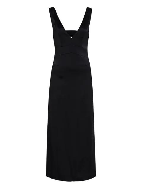 V-neck open-back midi dress by IVY OAK