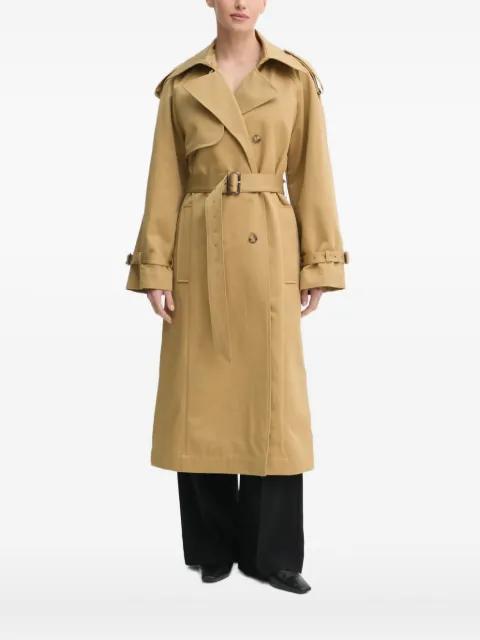 belted double-breasted coat by IVY OAK