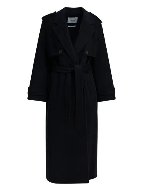 button belted coat by IVY OAK