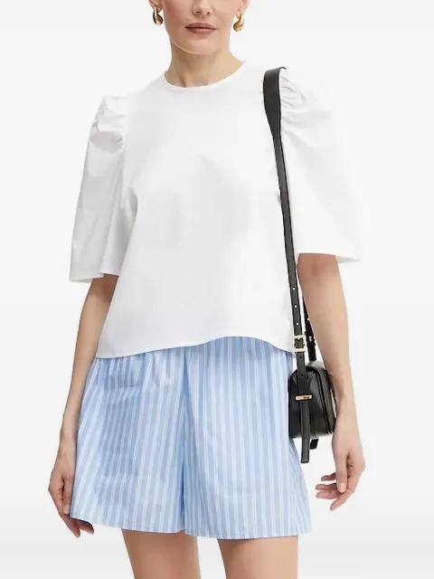 puff-sleeves tie-back blouse by IVY OAK