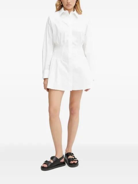 shirred-waist shirt dress by IVY OAK
