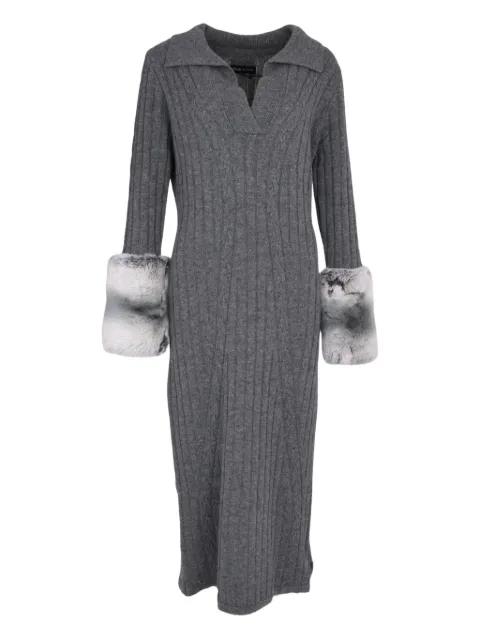 cable-knit midi dress by IZAAK AZANEI