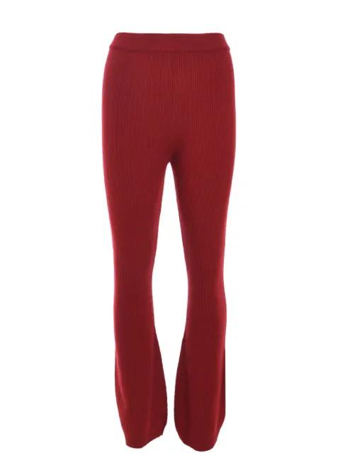 ribbed flared trousers by IZAAK AZANEI