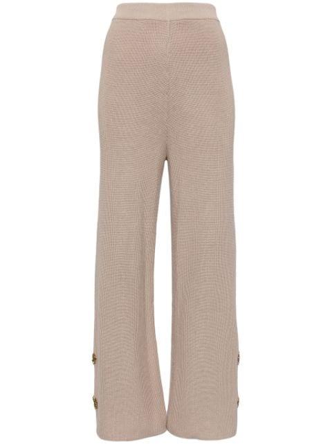 straight-leg knitted trousers by IZAAK AZANEI