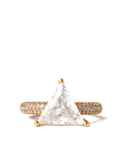 Mega Triangle pavé ring by IZABEL DISPLAY