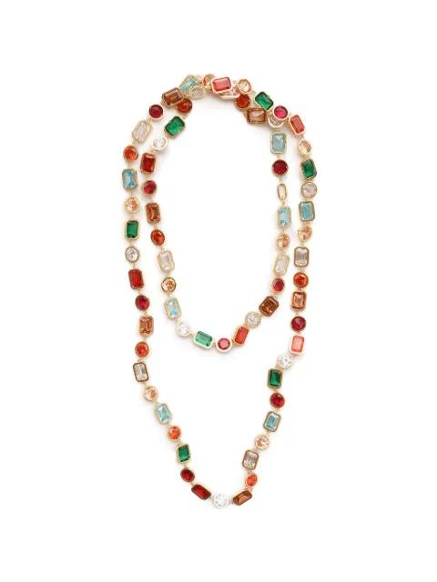 Mega cubic-zirconia-embellished long necklace by IZABEL DISPLAY