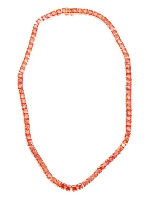 Tennis square necklace by IZABEL DISPLAY