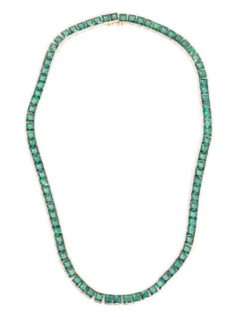 square-zirconia tennis necklace by IZABEL DISPLAY