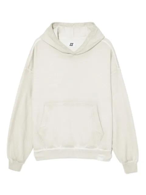 appliqué-detail cotton hoodie by IZZUE