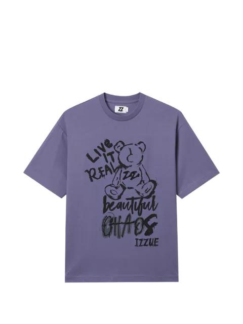bear-graphic T-shirt by IZZUE