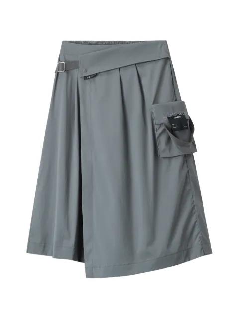 buckle-detail midi skirt by IZZUE