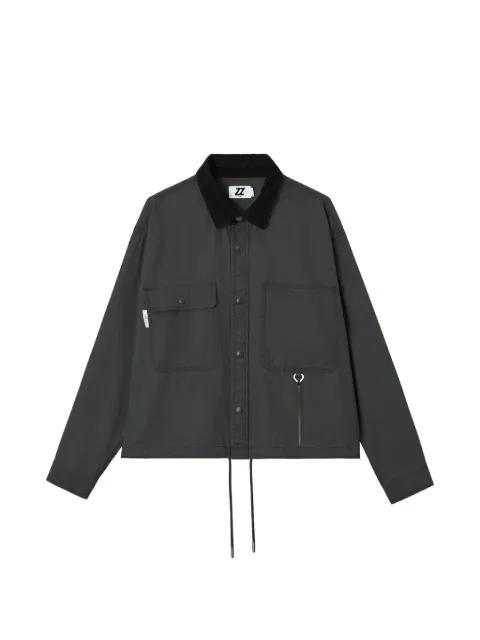 corduroy-collar overshirt by IZZUE