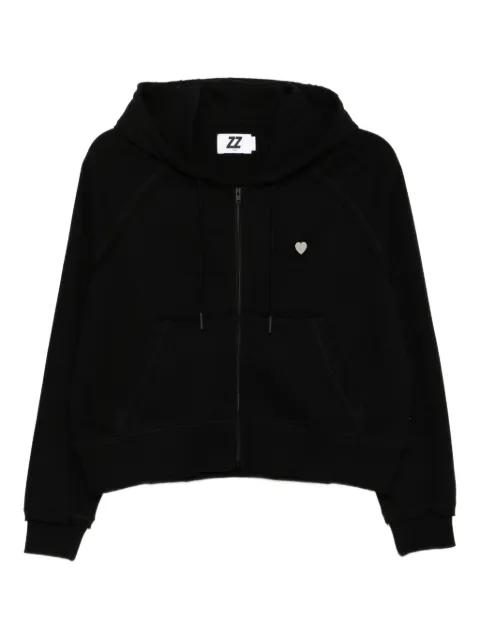 distressed cotton hoodie by IZZUE