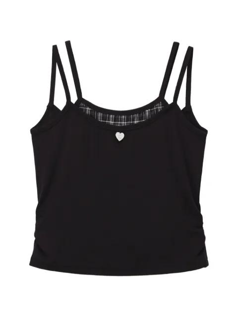 double-strap logo-plaque top by IZZUE