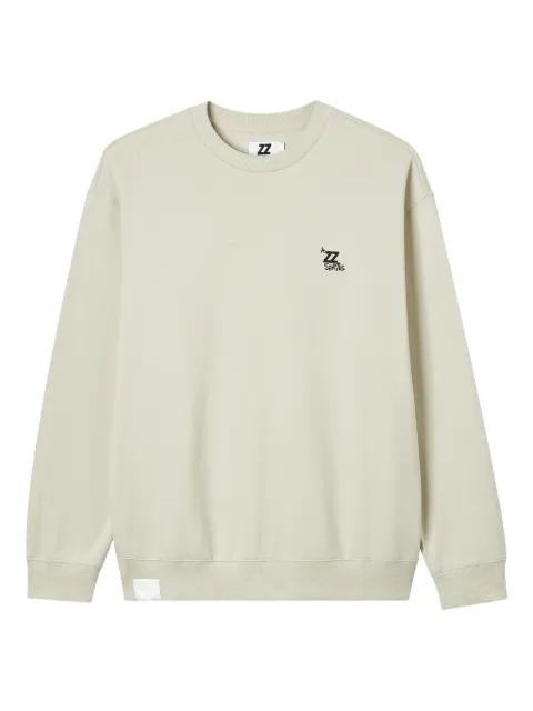 embroidered-logo crew-neck sweatshirt by IZZUE