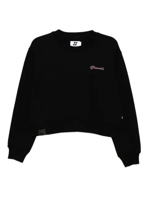 embroidered-slogan sweatshirt by IZZUE