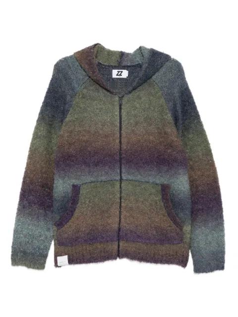 gradient-effect zip-up hoodie by IZZUE