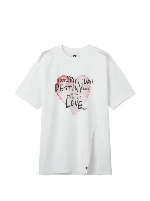 graphic-detail cotton T-shirt by IZZUE