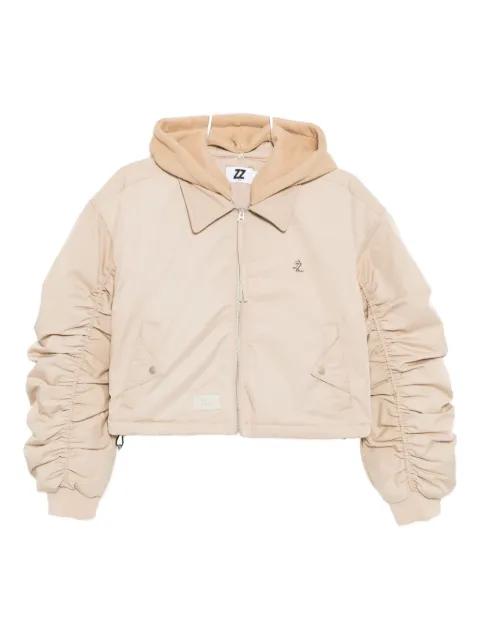 hoodied puffer jacket by IZZUE