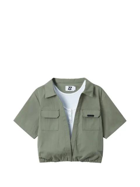 layered-design shirt by IZZUE