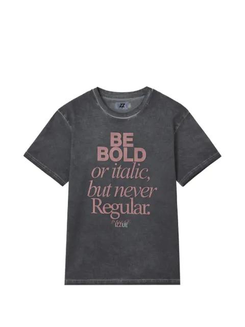 lettering-print T-shirt by IZZUE