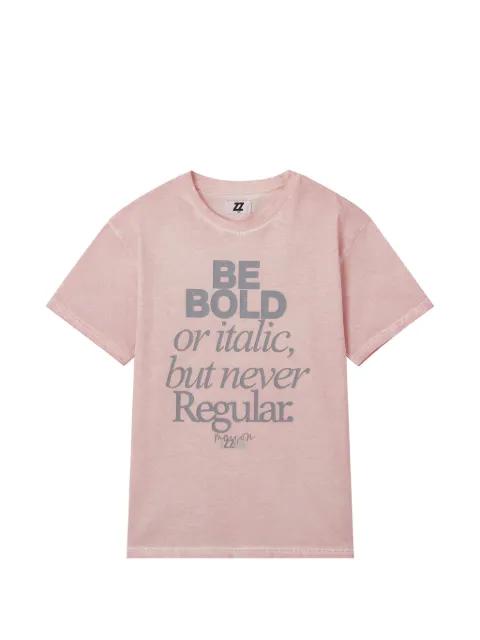lettering-print T-shirt by IZZUE