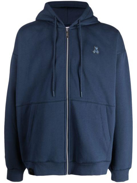 logo-appliqué zip-up hoodie by IZZUE