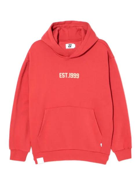 logo-embroidered hoodie by IZZUE
