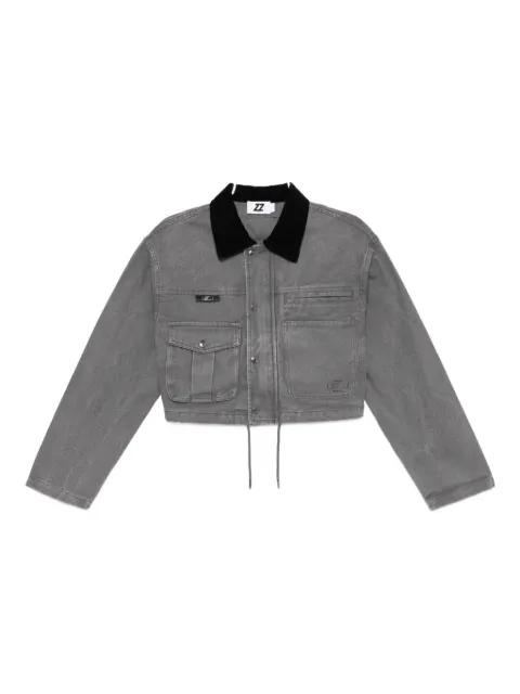 logo-embroidered jacket by IZZUE