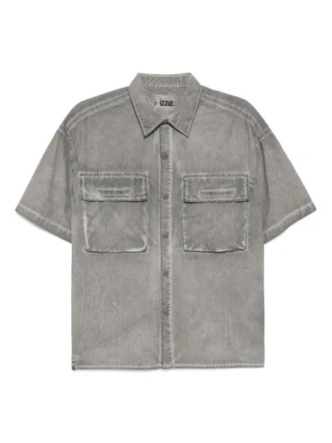 logo-embroidered shirt by IZZUE
