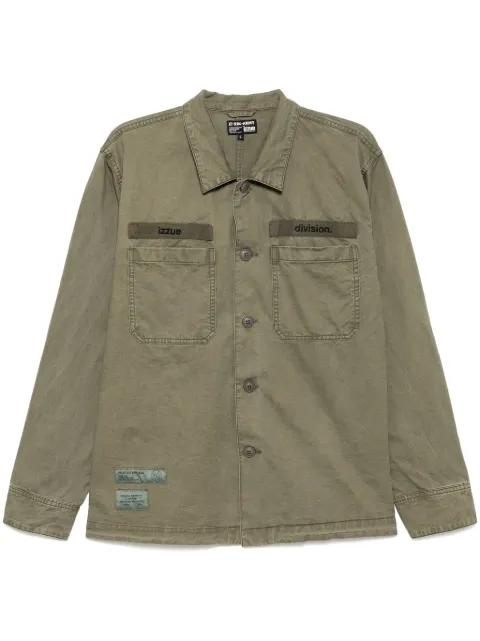 logo-embroidered shirt by IZZUE