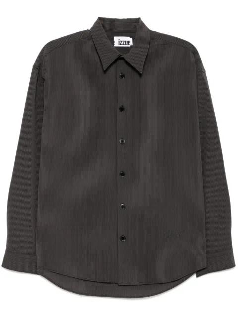 logo-embroidered shirt by IZZUE