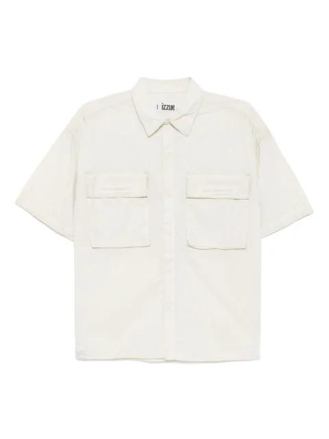 logo-embroidered shirt by IZZUE