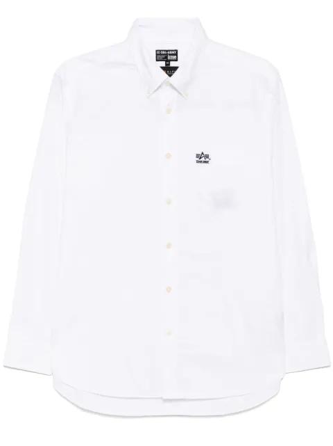 logo-embroidered shirt by IZZUE