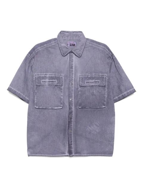 logo-embroidered shirt by IZZUE
