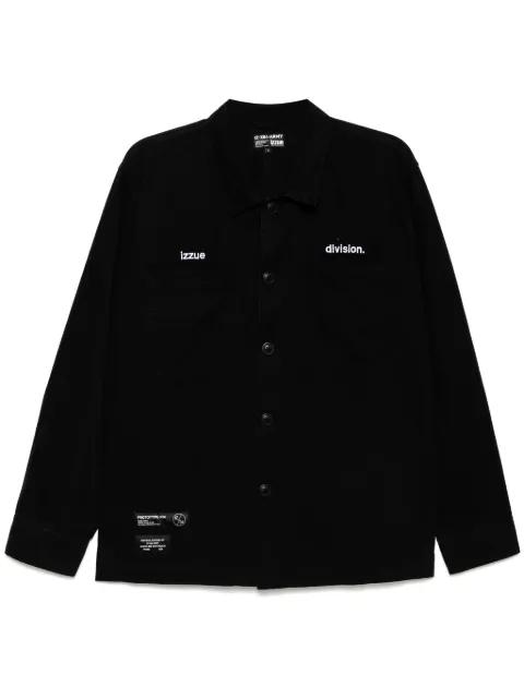 logo-embroidered shirt by IZZUE