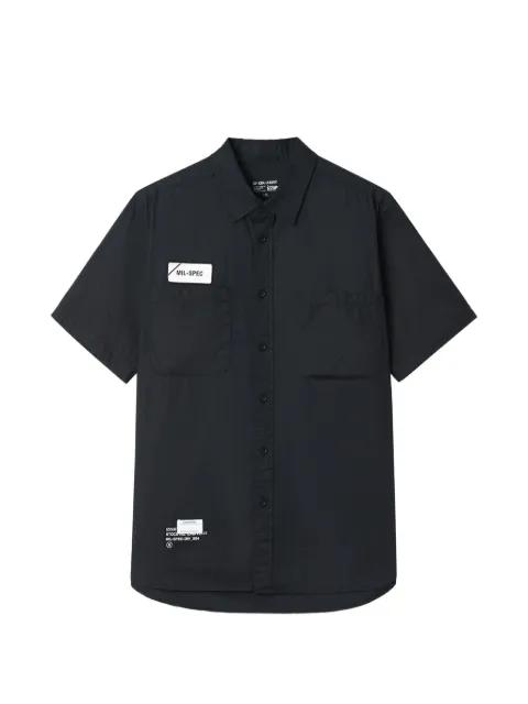 logo-patch short-sleeve shirt by IZZUE