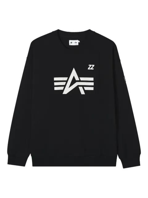 logo-printcrew neck sweatshirt by IZZUE
