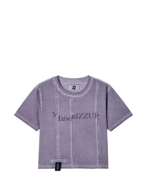 panelled crew-neck T-shirt by IZZUE