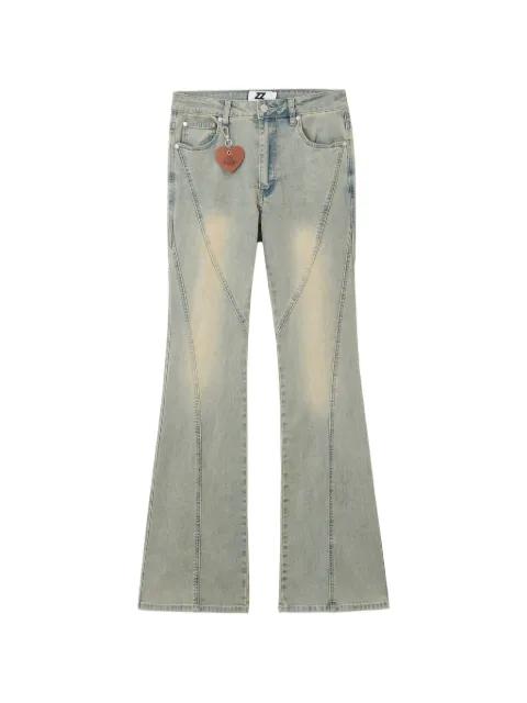panelled flared jeans by IZZUE