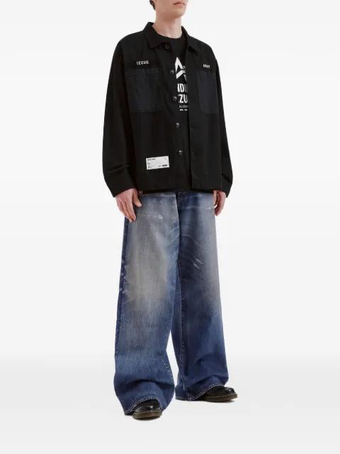 patch-pocket shirt jacket by IZZUE