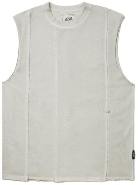raised-seam cotton vest by IZZUE