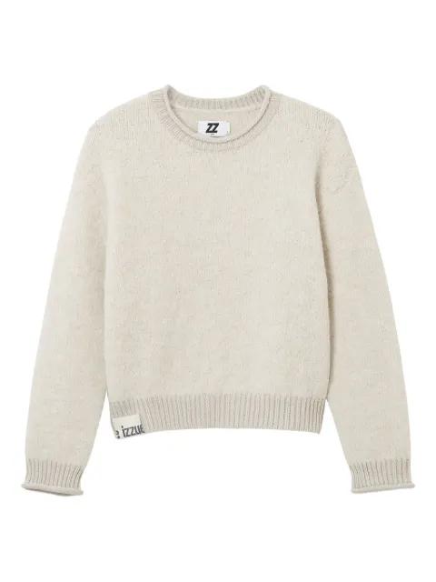 ribbed-cuff crew-neck sweater by IZZUE