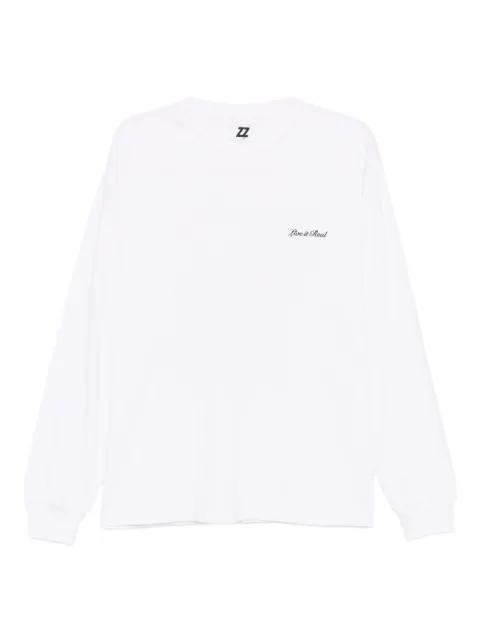 slogan-embroidered T-shirt by IZZUE