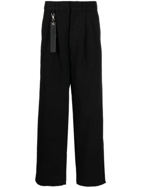 straight-leg twill trousers by IZZUE