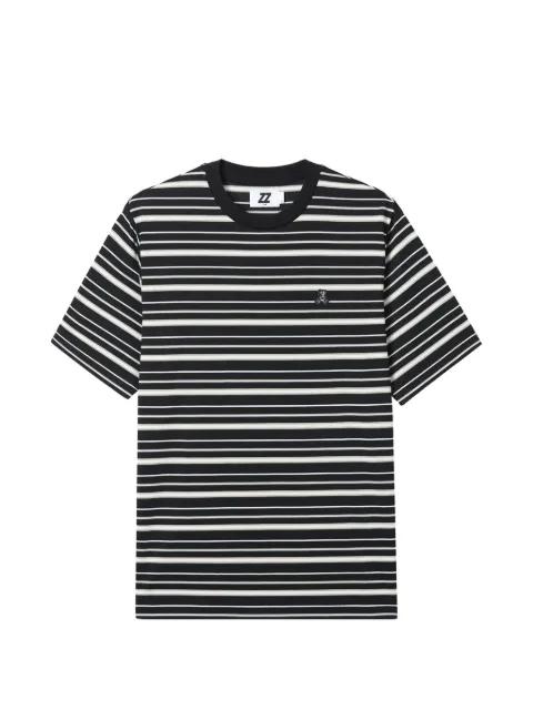 striped bear-detail T-shirt by IZZUE