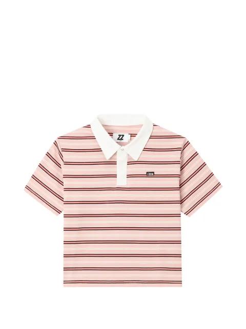 striped polo top by IZZUE