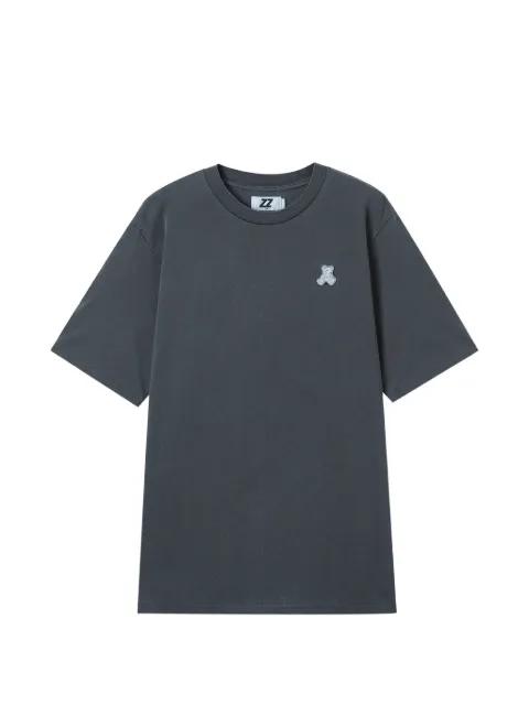teddy-bear-embroidered crew-neck T-shirt by IZZUE