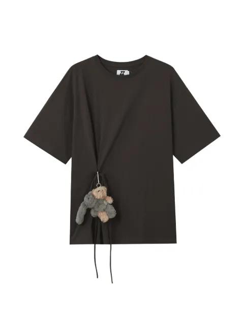 tie-detail cotton T-shirt by IZZUE